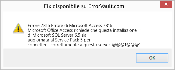 Download Error <?php echo $number; ?> (Errore di Microsoft Access 7816) Repair Tool Fix Errore di Microsoft Access 7816 (Error Codee 7816)