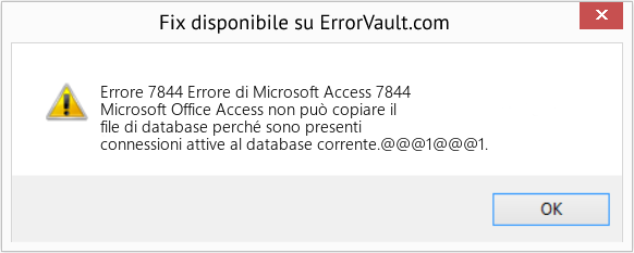 Fix Errore di Microsoft Access 7844 (Error Codee 7844)