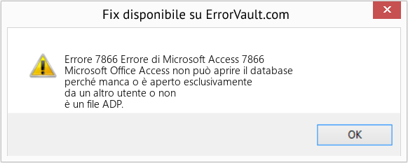 Fix Errore di Microsoft Access 7866 (Error Codee 7866)