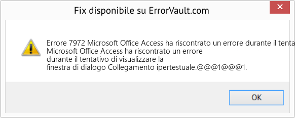Download Error <?php echo $number; ?> (Microsoft Office Access ha riscontrato un errore durante il tentativo di mostrare la finestra di dialogo Collegamento ipertestuale) Repair Tool Fix Microsoft Office Access ha riscontrato un errore durante il tentativo di mostrare la finestra di dialogo Collegamento ipertestuale (Error Codee 7972)