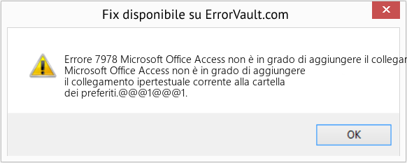 Fix Microsoft Office Access non è in grado di aggiungere il collegamento ipertestuale corrente alla cartella dei preferiti (Error Codee 7978)