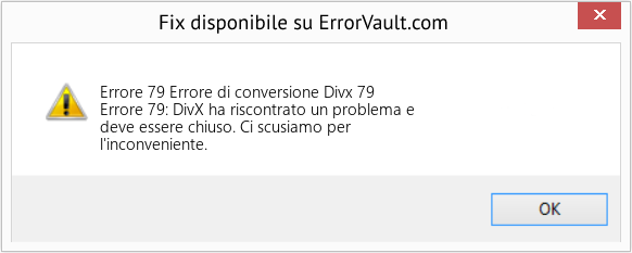 Download Error <?php echo $number; ?> (Errore di conversione Divx 79) Repair Tool Fix Errore di conversione Divx 79 (Error Codee 79)