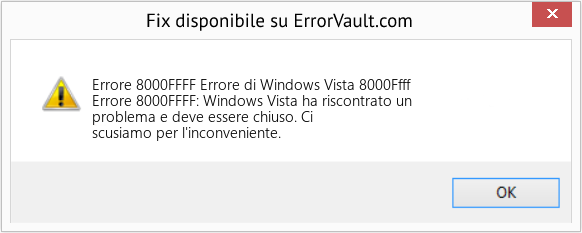 Download Error <?php echo $number; ?> (Errore di Windows Vista 8000Ffff) Repair Tool Fix Errore di Windows Vista 8000Ffff (Error Codee 8000FFFF)