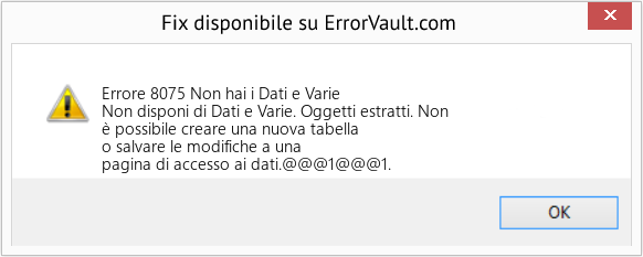 Download Error <?php echo $number; ?> (Non hai i Dati e Varie) Repair Tool Fix Non hai i Dati e Varie (Error Codee 8075)