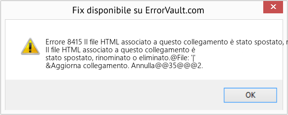 Fix Il file HTML associato a questo collegamento è stato spostato, rinominato o eliminato (Error Codee 8415)