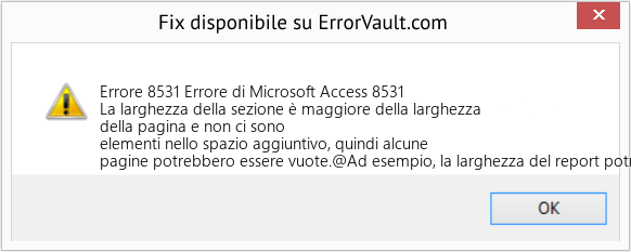 Fix Errore di Microsoft Access 8531 (Error Codee 8531)