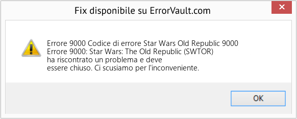 Fix Codice di errore Star Wars Old Republic 9000 (Error Codee 9000)