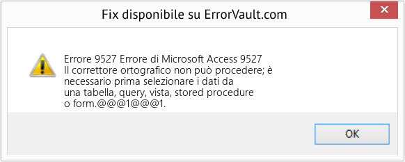 Fix Errore di Microsoft Access 9527 (Error Codee 9527)
