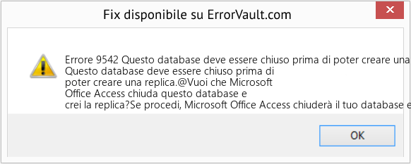 Download Error <?php echo $number; ?> (Questo database deve essere chiuso prima di poter creare una replica) Repair Tool Fix Questo database deve essere chiuso prima di poter creare una replica (Error Codee 9542)