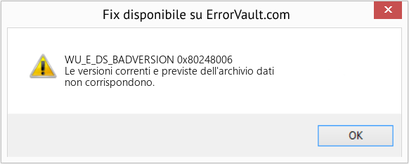 Fix 0x80248006 (Error WU_E_DS_BADVERSION)