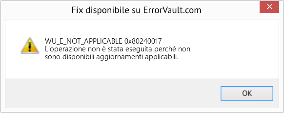 Fix 0x80240017 (Error WU_E_NOT_APPLICABLE)