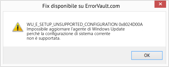 Fix 0x8024D00A (Error WU_E_SETUP_UNSUPPORTED_CONFIGURATION)