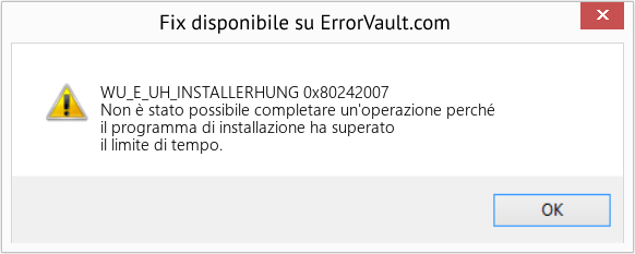 Fix 0x80242007 (Error WU_E_UH_INSTALLERHUNG)