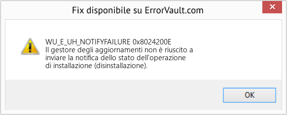 Fix 0x8024200E (Error WU_E_UH_NOTIFYFAILURE)