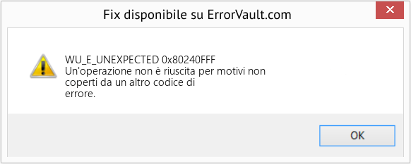 Fix 0x80240FFF (Error WU_E_UNEXPECTED)