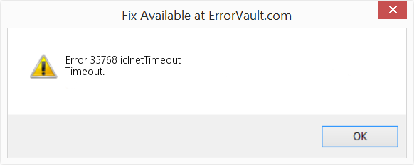 icInetTimeout 수정(오류 오류 35768)