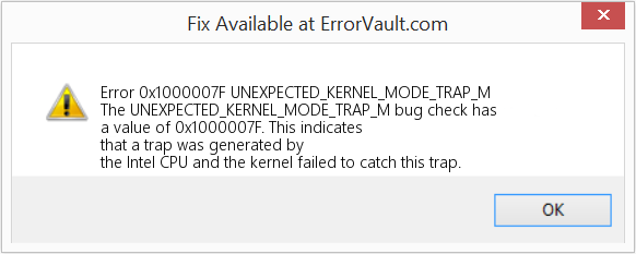 UNEXPECTED_KERNEL_MODE_TRAP_M 수정(오류 오류 0x1000007F)