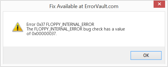 FLOPPY_INTERNAL_ERROR 수정(오류 오류 0x37)