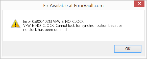 VFW_E_NO_CLOCK 수정(오류 오류 0x80040213)