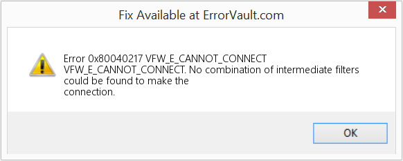 다운로드 오류 <?php echo $number; ?> (VFW_E_CANNOT_CONNECT) 복구 도구 VFW_E_CANNOT_CONNECT 수정(오류 오류 0x80040217)