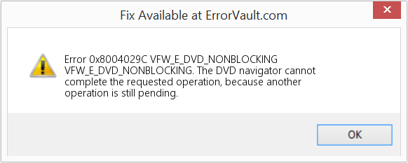 VFW_E_DVD_NONBLOCKING 수정(오류 오류 0x8004029C)