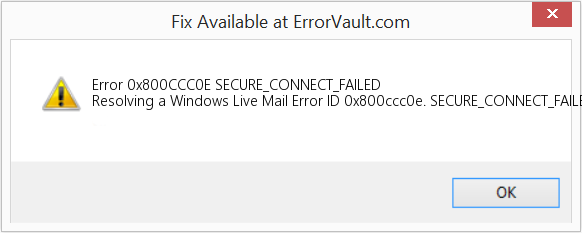 SECURE_CONNECT_FAILED 수정(오류 오류 0x800CCC0E)