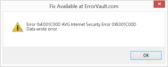 AVG 인터넷 보안 오류 0XE001C00D 수정(오류 오류 0xE001C00D)