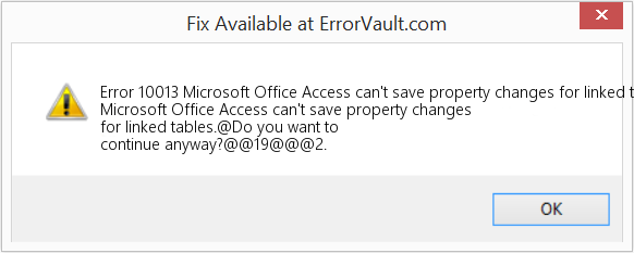 다운로드 오류 <?php echo $number; ?> (Microsoft Office Access는 연결된 테이블의 속성 변경 사항을 저장할 수 없습니다.) 복구 도구 Microsoft Office Access는 연결된 테이블의 속성 변경 사항을 저장할 수 없습니다. 수정(오류 오류 10013)
