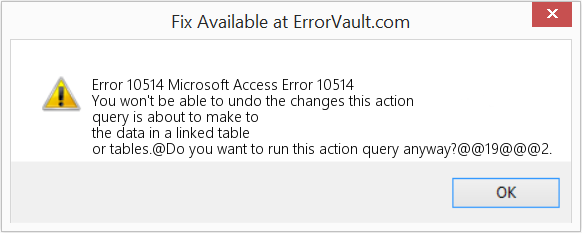 Microsoft 액세스 오류 10514 수정(오류 오류 10514)