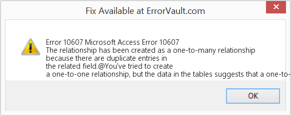 Microsoft 액세스 오류 10607 수정(오류 오류 10607)