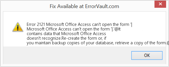 다운로드 오류 <?php echo $number; ?> (Microsoft Office Access에서 '|) 복구 도구 Microsoft Office Access에서 '| 수정(오류 오류 2121)