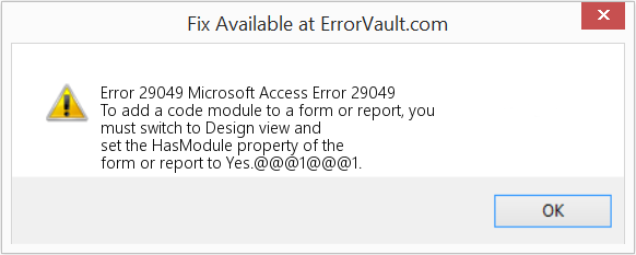 다운로드 오류 <?php echo $number; ?> (Microsoft 액세스 오류 29049) 복구 도구 Microsoft 액세스 오류 29049 수정(오류 오류 29049)