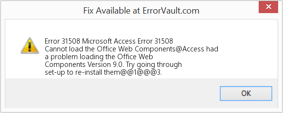 Microsoft 액세스 오류 31508 수정(오류 오류 31508)