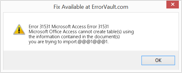 다운로드 오류 <?php echo $number; ?> (Microsoft 액세스 오류 31531) 복구 도구 Microsoft 액세스 오류 31531 수정(오류 오류 31531)