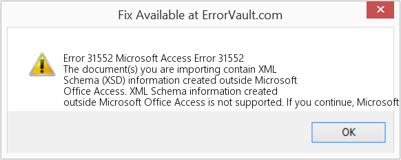 다운로드 오류 <?php echo $number; ?> (Microsoft 액세스 오류 31552) 복구 도구 Microsoft 액세스 오류 31552 수정(오류 오류 31552)