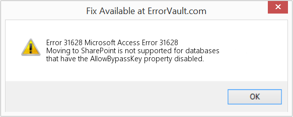Microsoft 액세스 오류 31628 수정(오류 오류 31628)