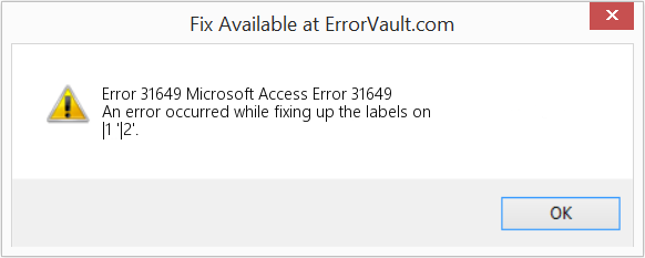 Microsoft 액세스 오류 31649 수정(오류 오류 31649)
