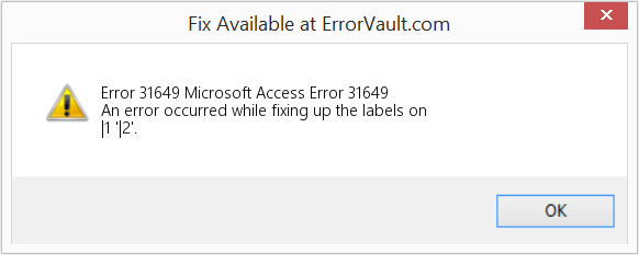 다운로드 오류 <?php echo $number; ?> (Microsoft 액세스 오류 31649) 복구 도구 Microsoft 액세스 오류 31649 수정(오류 오류 31649)