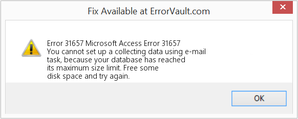 Microsoft 액세스 오류 31657 수정(오류 오류 31657)