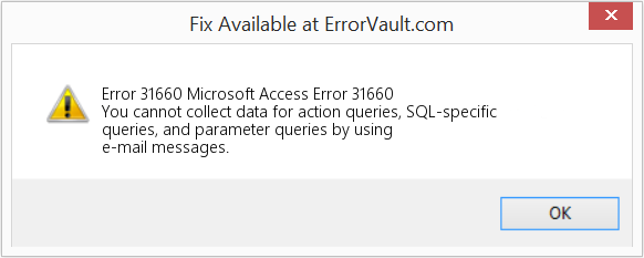 Microsoft 액세스 오류 31660 수정(오류 오류 31660)