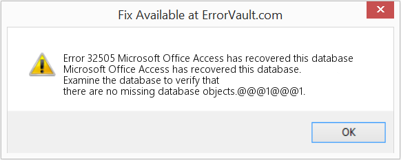 다운로드 오류 <?php echo $number; ?> (Microsoft Office Access에서 이 데이터베이스를 복구했습니다.) 복구 도구 Microsoft Office Access에서 이 데이터베이스를 복구했습니다. 수정(오류 오류 32505)