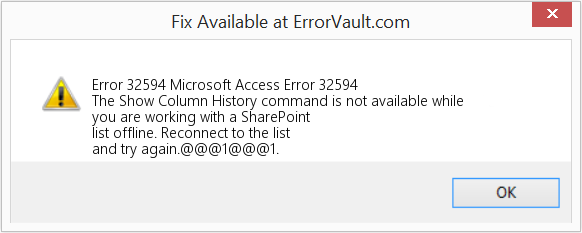 다운로드 오류 <?php echo $number; ?> (Microsoft 액세스 오류 32594) 복구 도구 Microsoft 액세스 오류 32594 수정(오류 오류 32594)