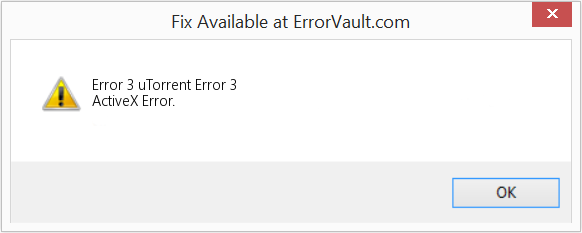 uTorrent 오류 3 수정(오류 오류 3)