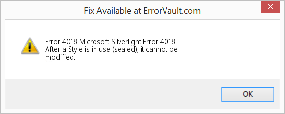 다운로드 오류 <?php echo $number; ?> (Microsoft Silverlight 오류 4018) 복구 도구 Microsoft Silverlight 오류 4018 수정(오류 오류 4018)