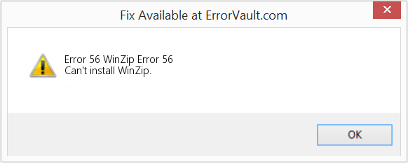 WinZip 오류 56 수정(오류 오류 56)