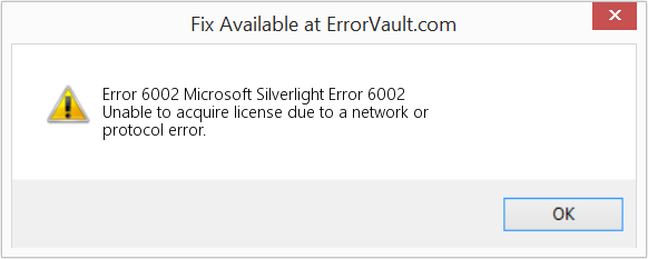 Microsoft Silverlight 오류 6002 수정(오류 오류 6002)