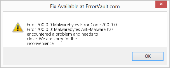 Malwarebytes 오류 코드 700 0 0 수정(오류 오류 700 0 0)