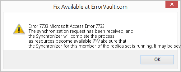 Microsoft 액세스 오류 7733 수정(오류 오류 7733)