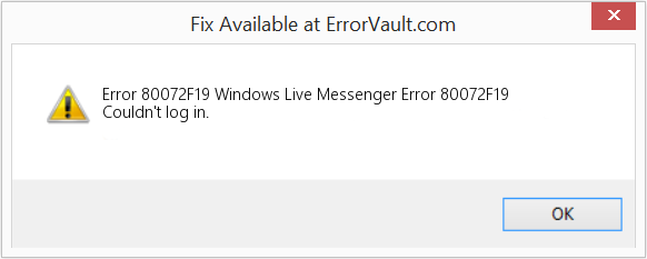 다운로드 오류 <?php echo $number; ?> (Windows Live 메신저 오류 80072F19) 복구 도구 Windows Live 메신저 오류 80072F19 수정(오류 오류 80072F19)