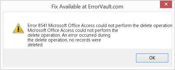 다운로드 오류 <?php echo $number; ?> (Microsoft Office Access에서 삭제 작업을 수행할 수 없습니다.) 복구 도구 Microsoft Office Access에서 삭제 작업을 수행할 수 없습니다. 수정(오류 오류 8541)